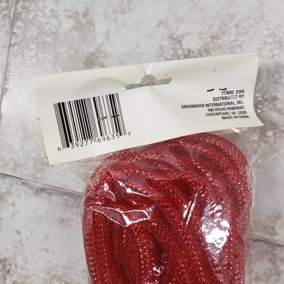 Arts Crafts Decorative Floral Garden Mesh Garland Plastic Red Tubing 36 ft - Picture 4 of 11